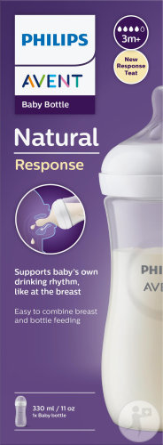 Philips Avent Natural Response Biberon 330ml +3 Mois Débit 4 1 Pièce (SCY906/01)