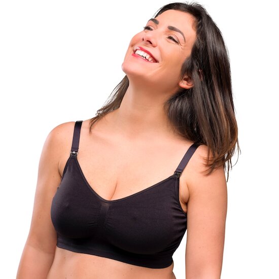 Soutien-gorge d'allaitement rembourré sans coutures   Noir        S   de               Carriwell