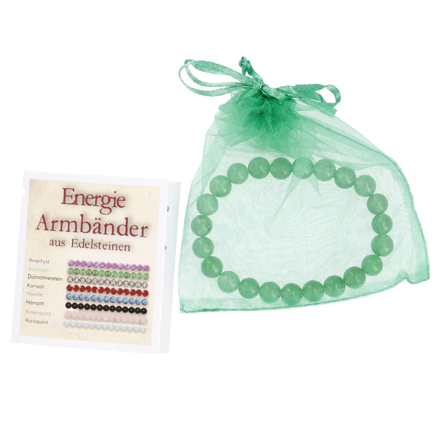 Armband Edelstein-Energie, Aventurin/grün