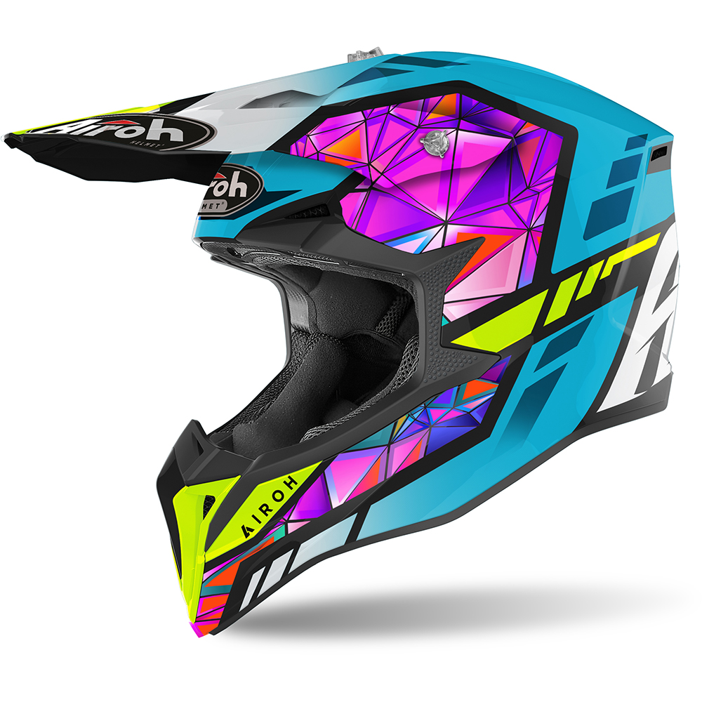 Airoh - Casque Wraap Diamond Turquoise / Rose / Jaune / Noir
