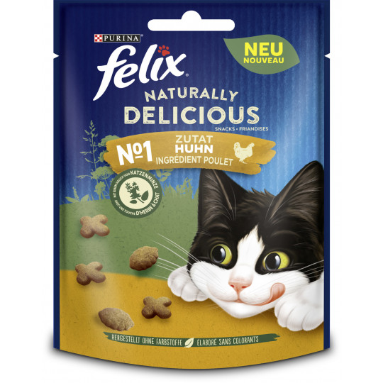 Felix Naturally Delicious mit Huhn und einem Hauch von Katzenminze 50G