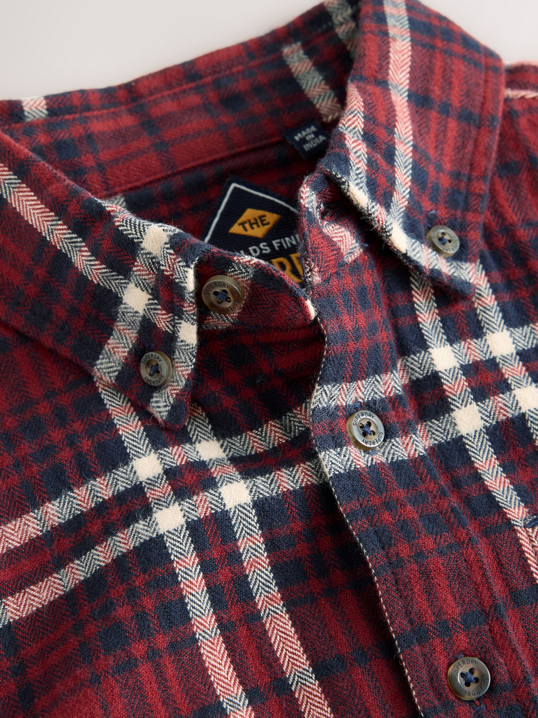 Rood - Geruit Superdry hemd