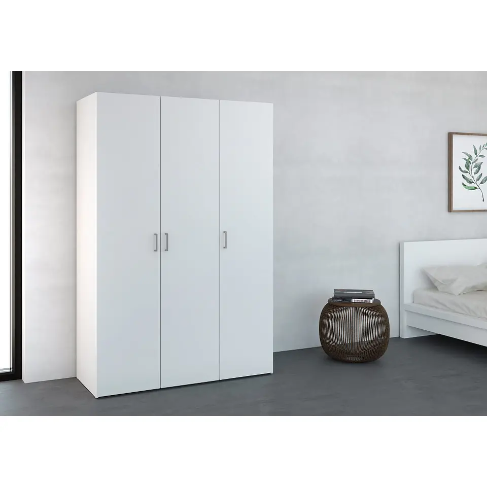 Kledingkast Space 3-deurs - wit - 175,4x115,8x49,5 cm