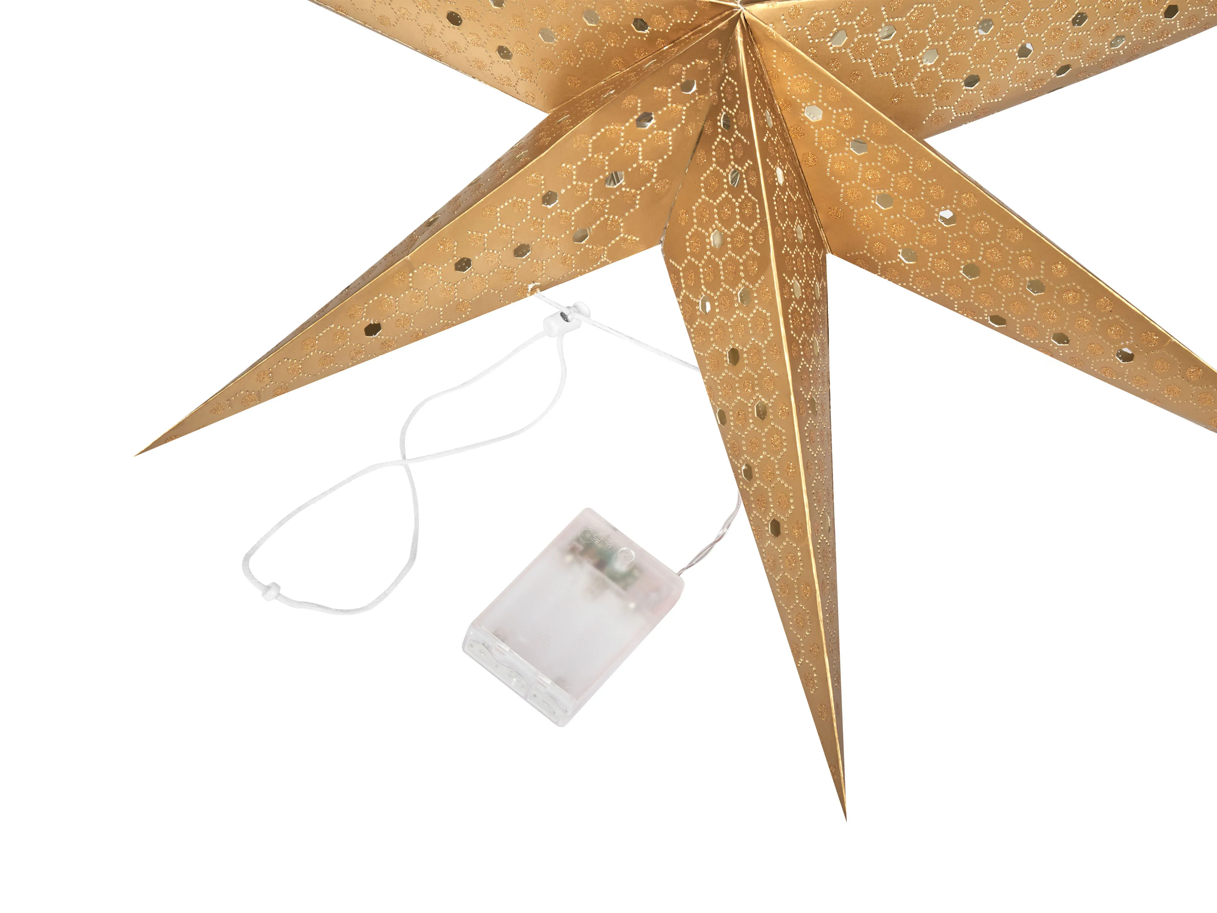 Set van 4 hangende decoraties LED KAMET Ster 60 cm Meerkleurig
