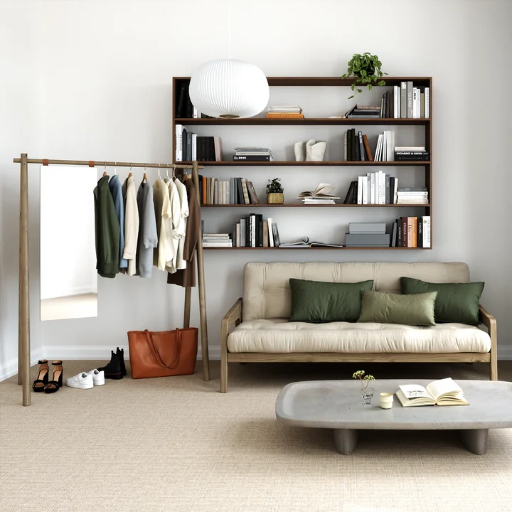 Karup Design - Hongi Garderobe mit Spiegel 150, natur