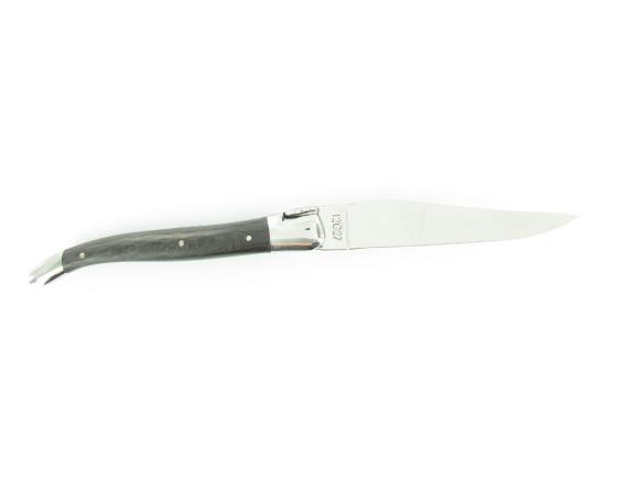 Laguiole 12 cm Fibre de Carbone - 2 mitres Couteau de poche par Laguiole en Aubrac