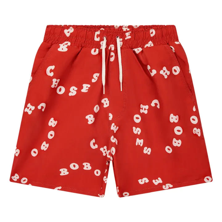 Bobo Choses Short de Bain Matière Recyclée Circle | Rouge