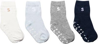 STUCKIES Sokker Anti-slip 4-Pakk, Wavy