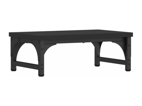 Support de moniteur noir 37x23x14 cm bois d'ingénierie