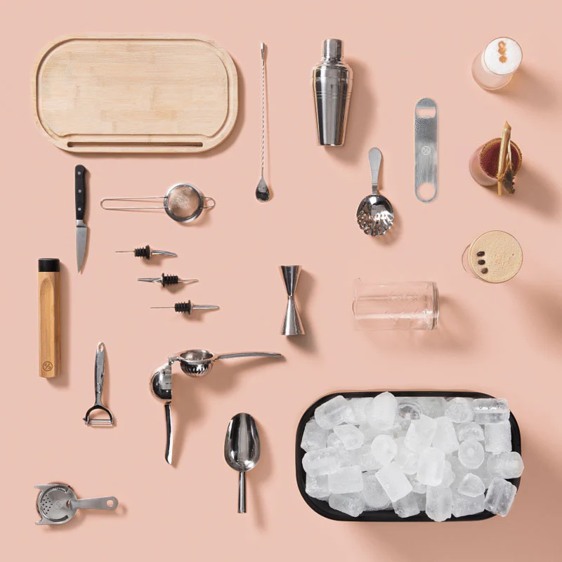Cocktail Club  Cocktailsæt, 17 dele  - Sort