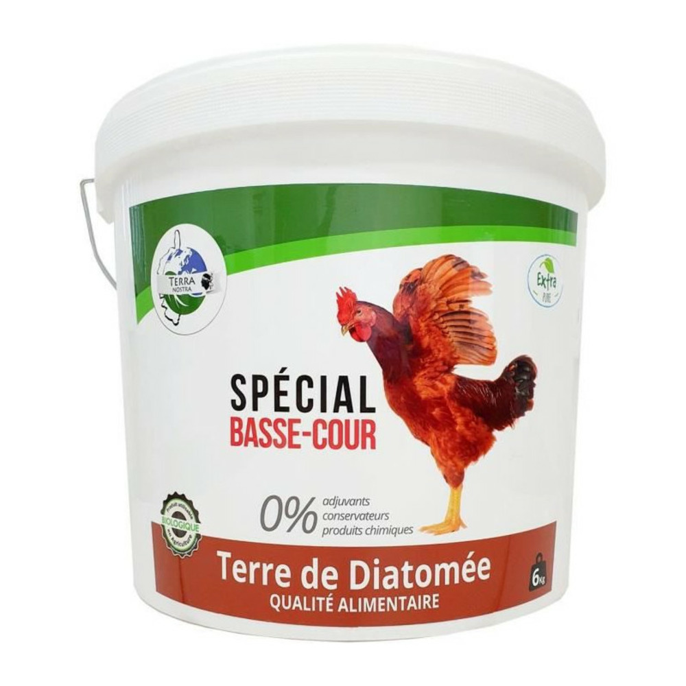 100% terre de diatomée - spécial basse-cour - seau 6 kg