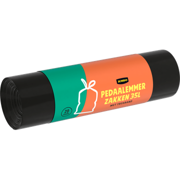 Jumbo Pedaalemmerzakken met Trekband 35 L 20 Stuks
