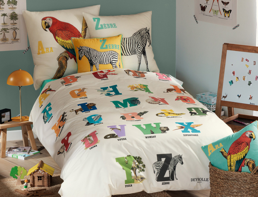 Coussin imprimé Zèbre-Deyrolle