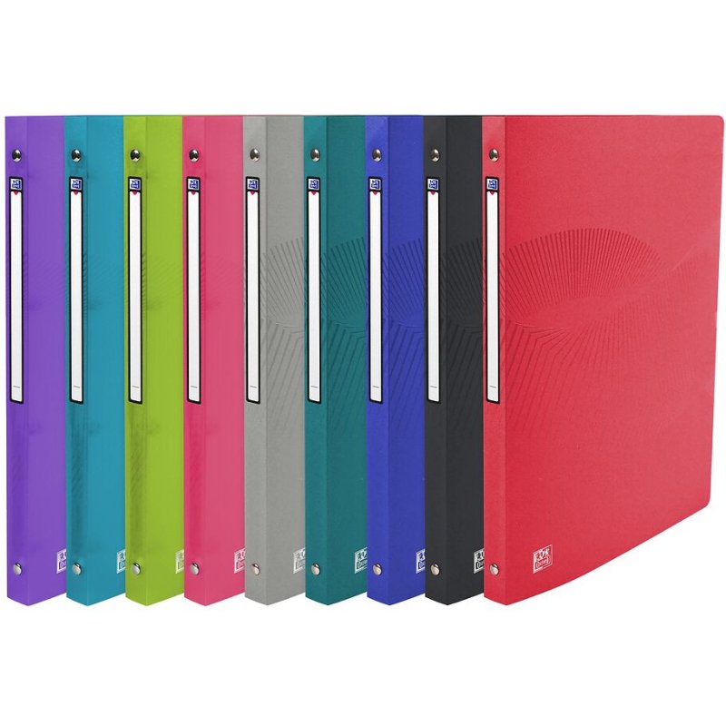 Classeur Oxford Osmose A4 dos 20mm 4 anneaux ronds couverture polypro coloris assortis