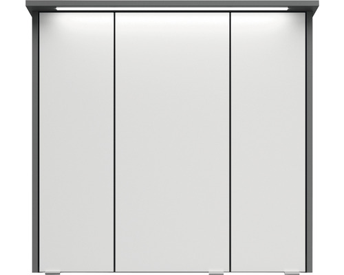 Pelipal xpressline 3261 spiegelkast, 75 x 16 x 72 cm, grijs, 3-deurs, LED