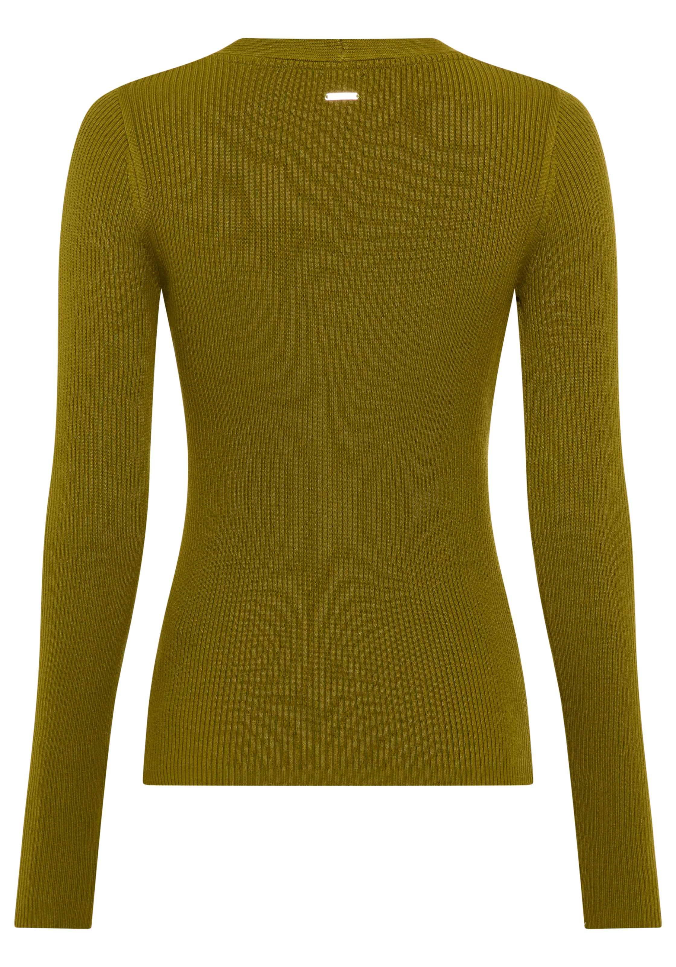 Laura Scott V-Ausschnitt-Pullover , Feinstrickpullover mit spannendem Zopfmuster