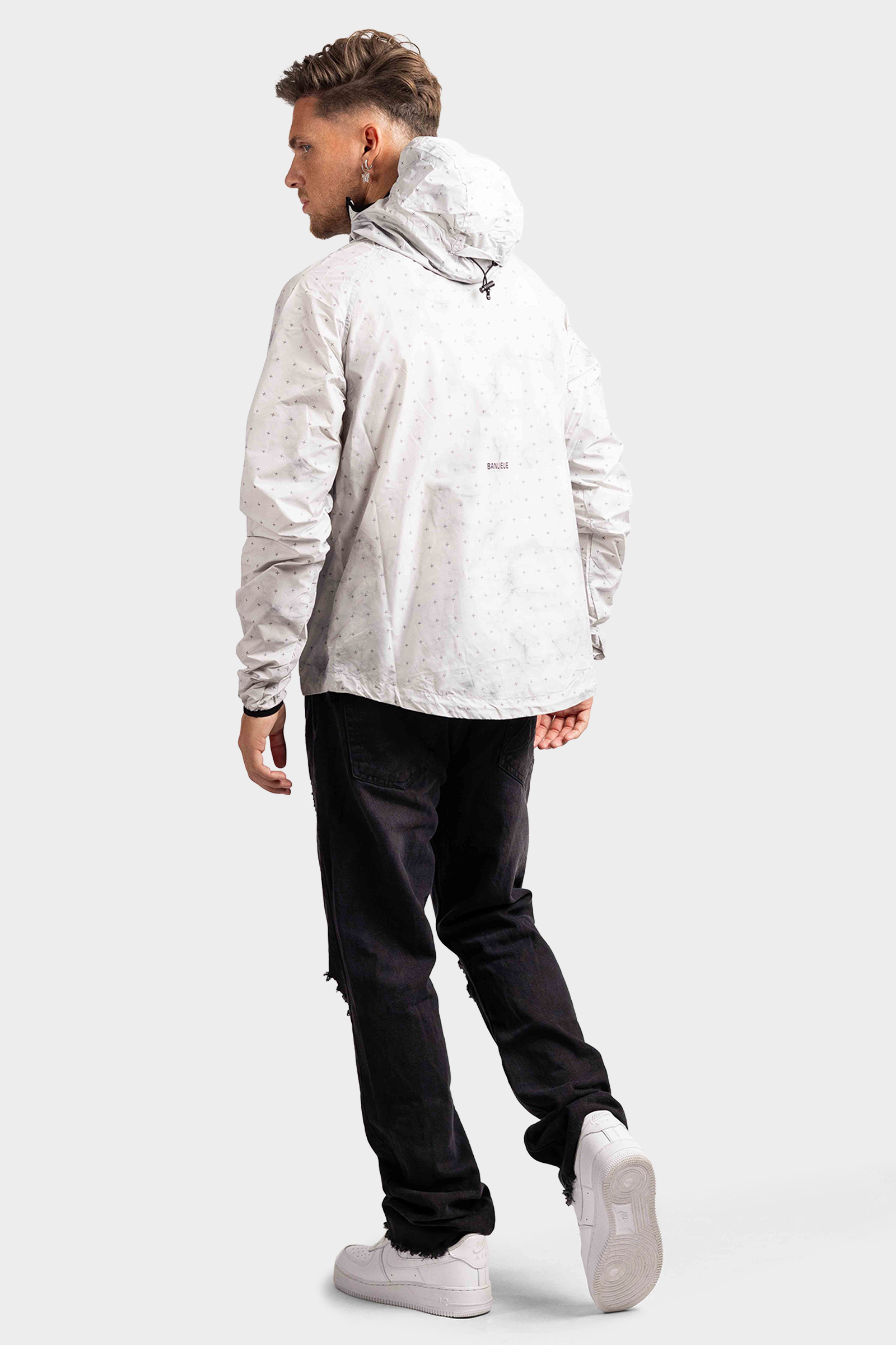 Banlieue B  Hooded Anorak Grijs