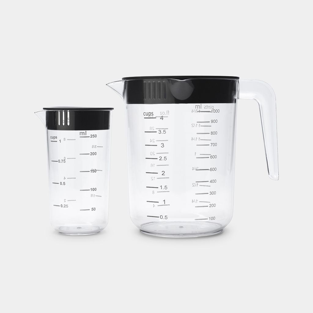 Tasty  Maatbeker set, 2-delig, 0,25 en 1 liter - Transparent
