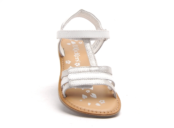 Kickers nu pieds enfant diamanto blanc