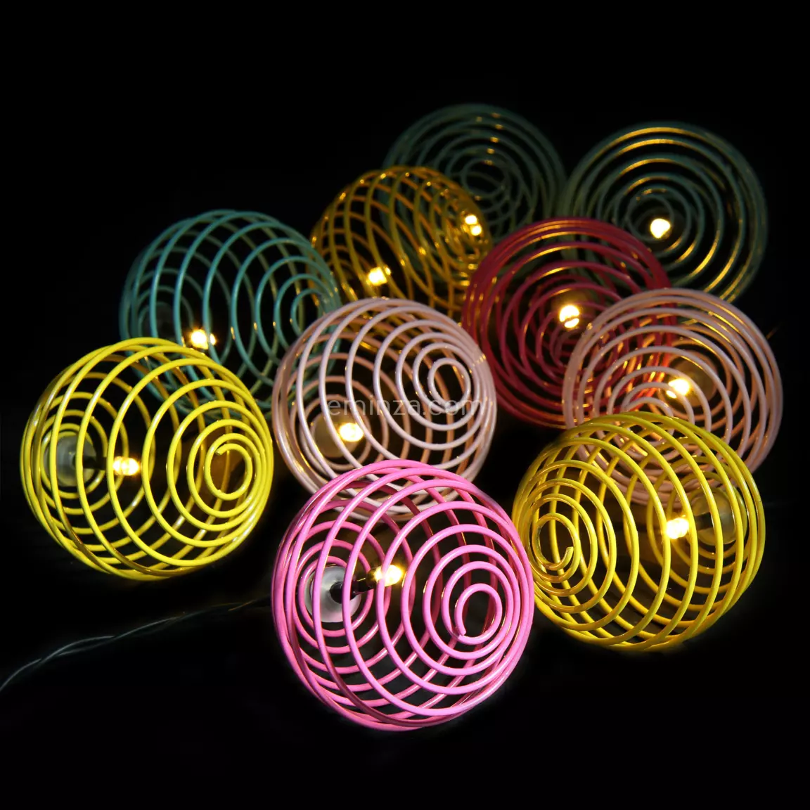 Guirlande lumineuse solaire 2,7 m 10 LED Rainbow Multicolore