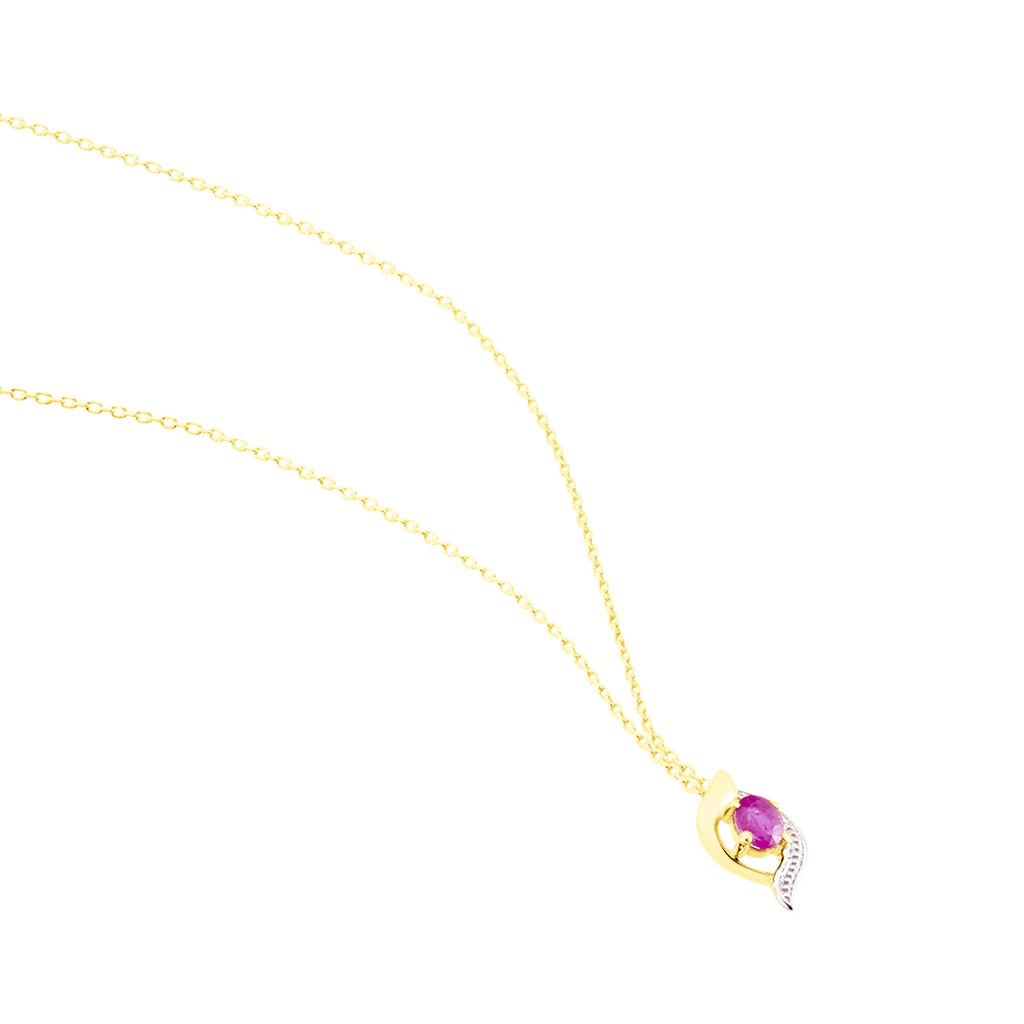 Collier Lydia Or Jaune Rubis