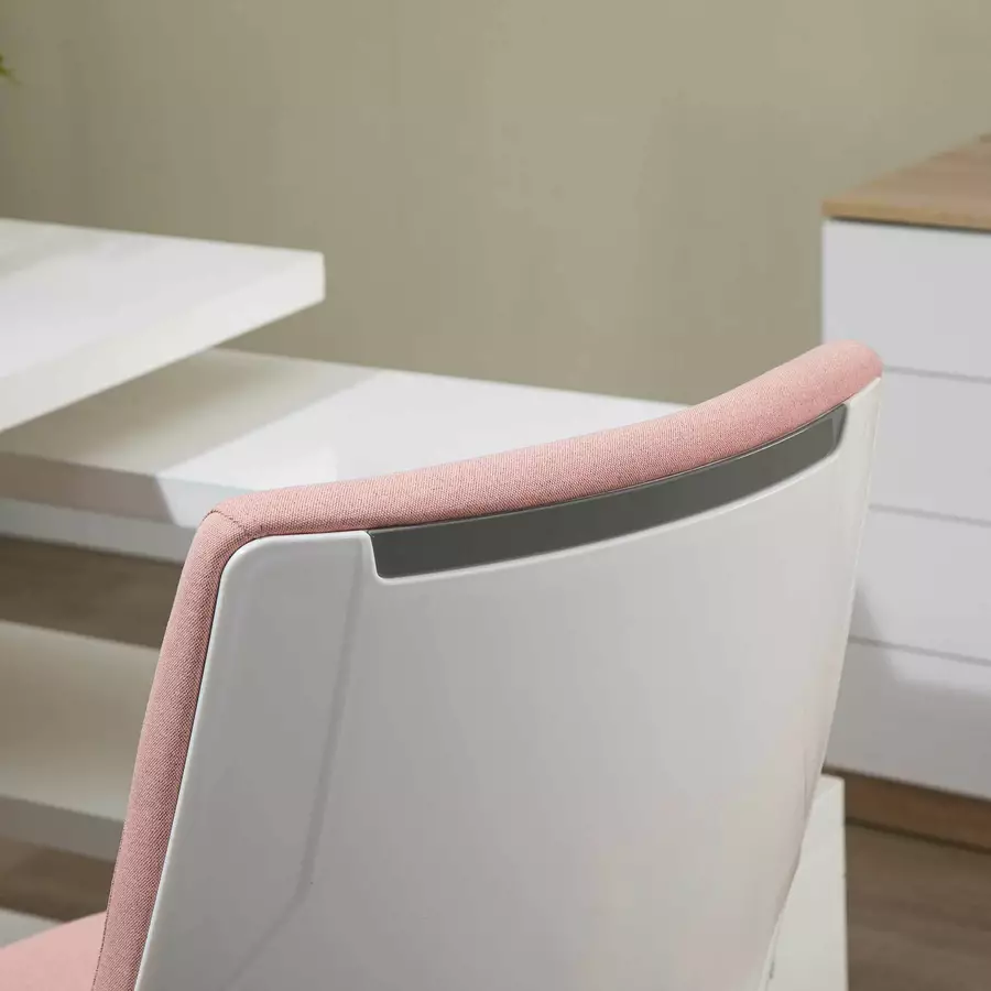 Vinsetto Bürostuhl ergonomisches liniendesign, weiche Polsterung rosaweiß