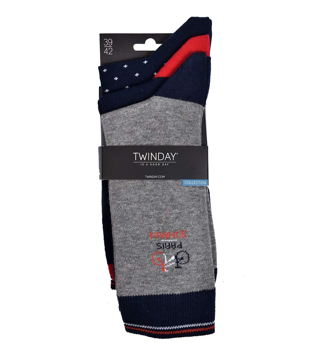 Chaussettes Homme TWINDAY Qualité et Confort-Assortiment modèles photos selon arrivages- Pack de 6 Paires PARIS 45466