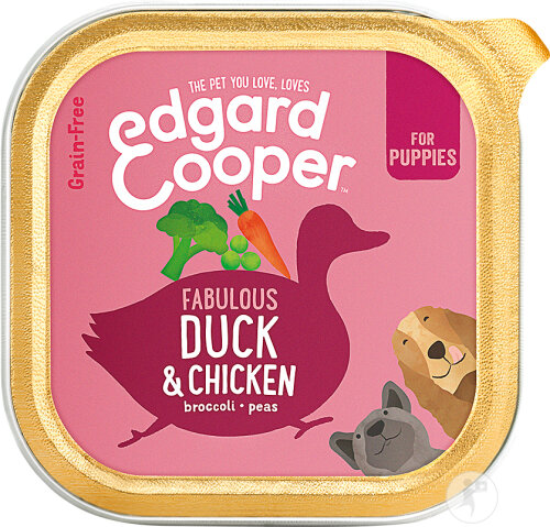 Edgard & Cooper Barquette Pâté Pour Chiots Canard & Poulet 100g