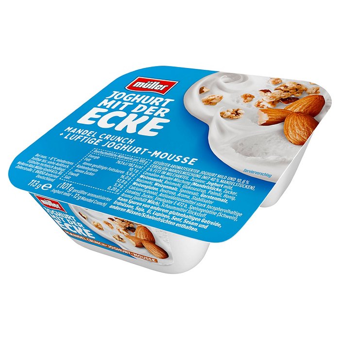 MÜLLER Joghurt mit der Ecke 113 g, Mandel Crunch
