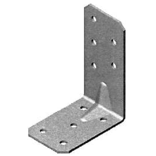 Vinkelbeslag forsterket 125x125x55x2.5 mm, 10 stk