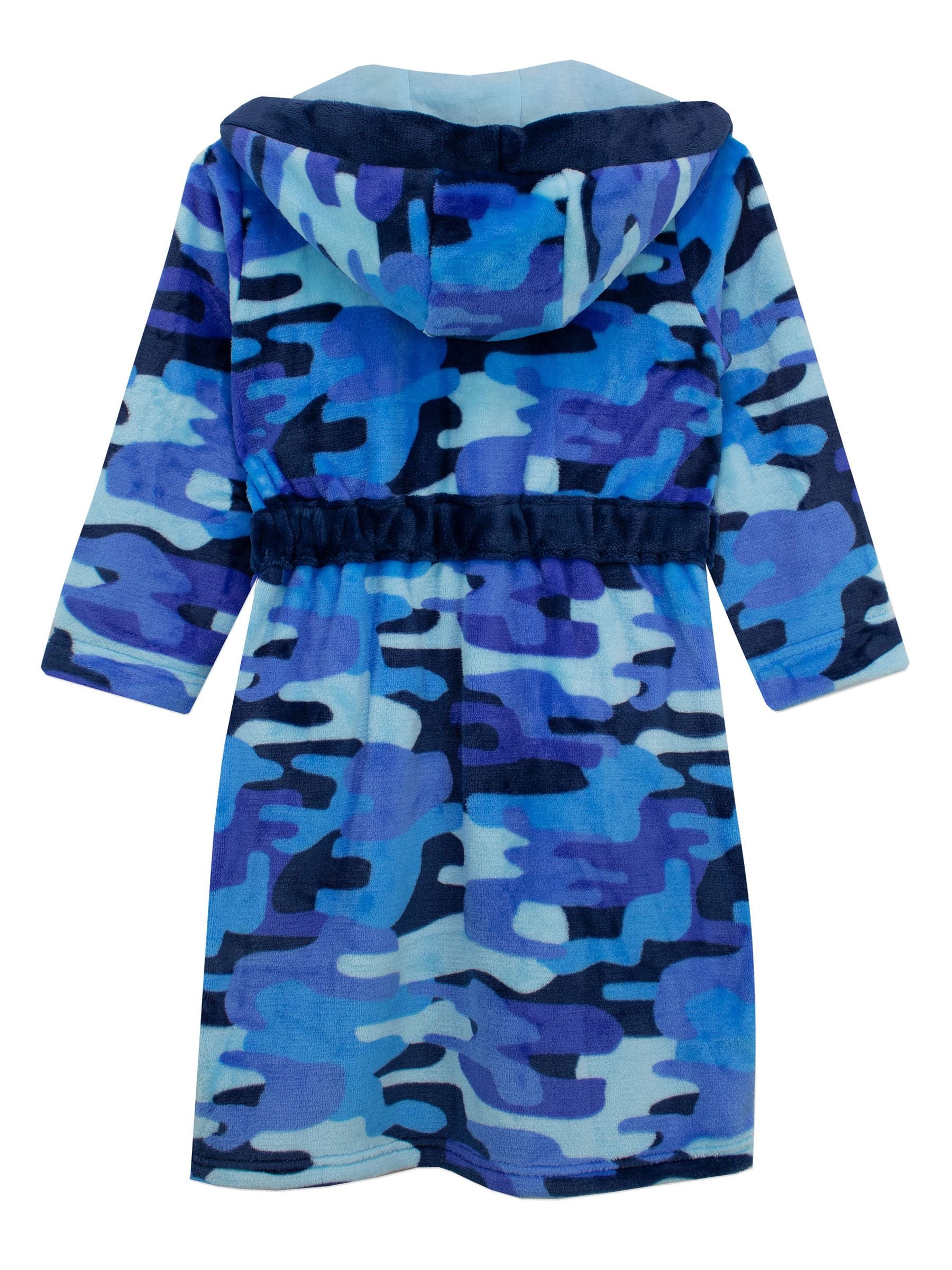 Harry Bear badjas met camouflageprint en BLAUWE AOP camouflageprint