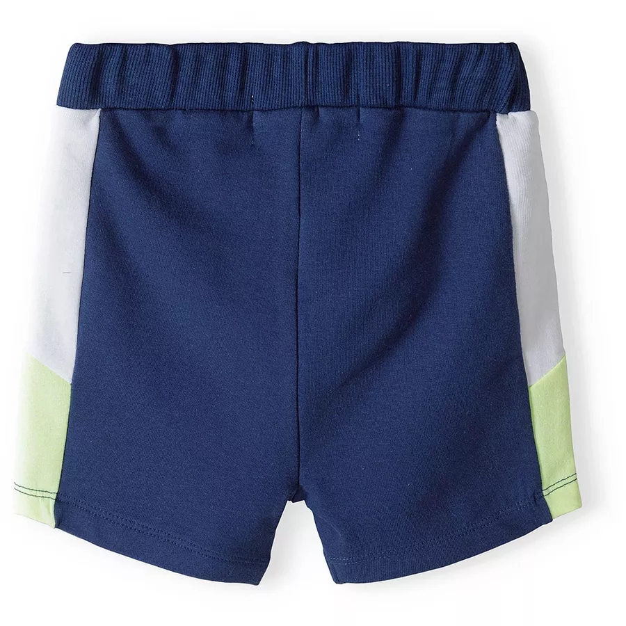 MINOTI Sweatshirt und Shorts Set DunkelblauWeiß