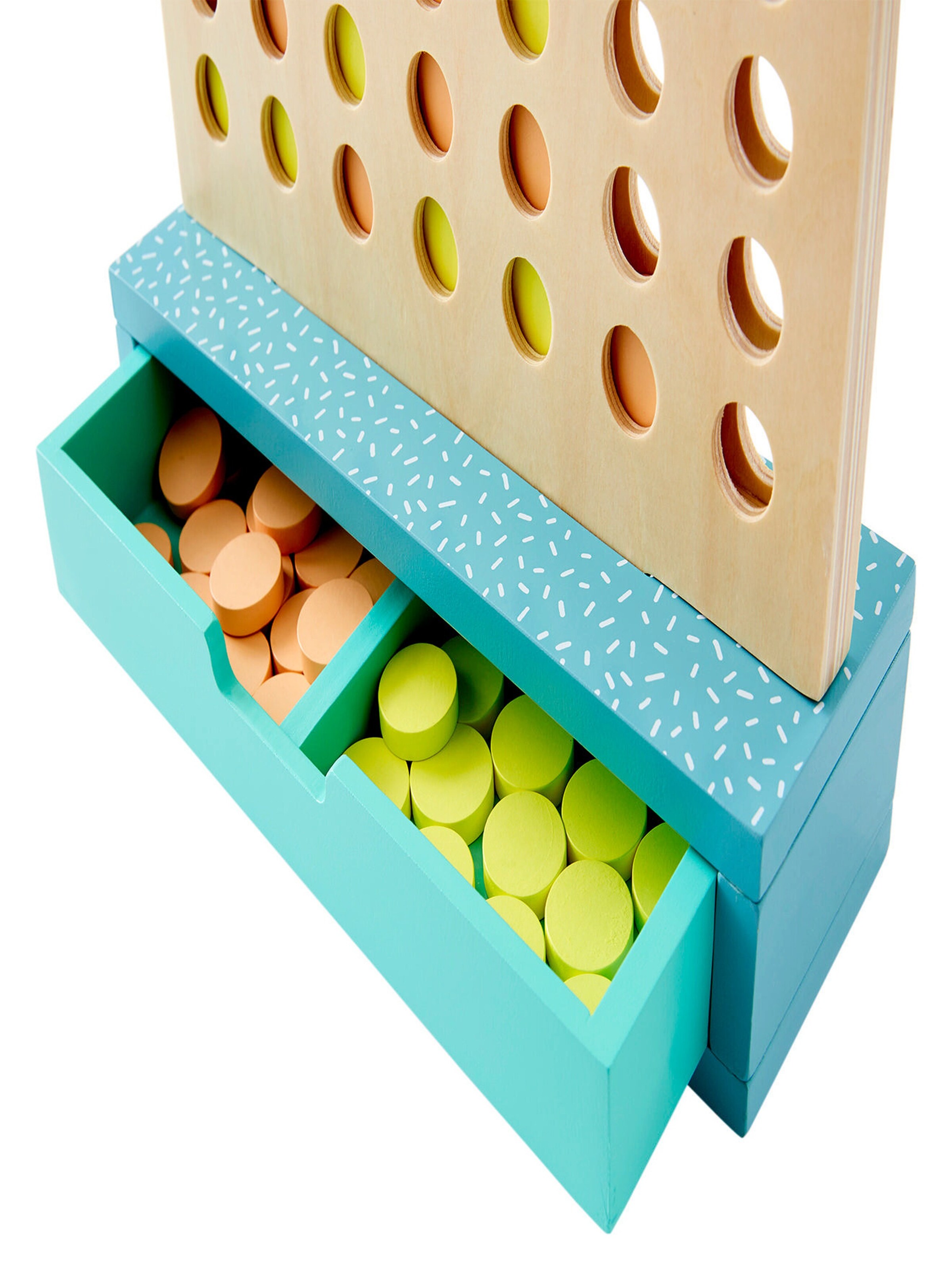 Vertbaudet Kinder Spiel VIER GEWINNT aus Holz FSC® natur/blau