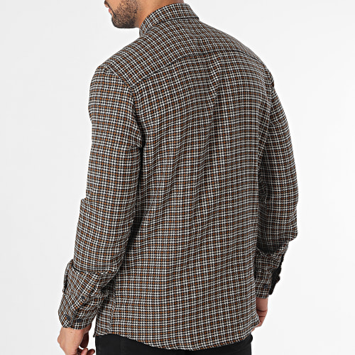 Chemise Manches Longues A Carreaux Tevin 22023025 Marron