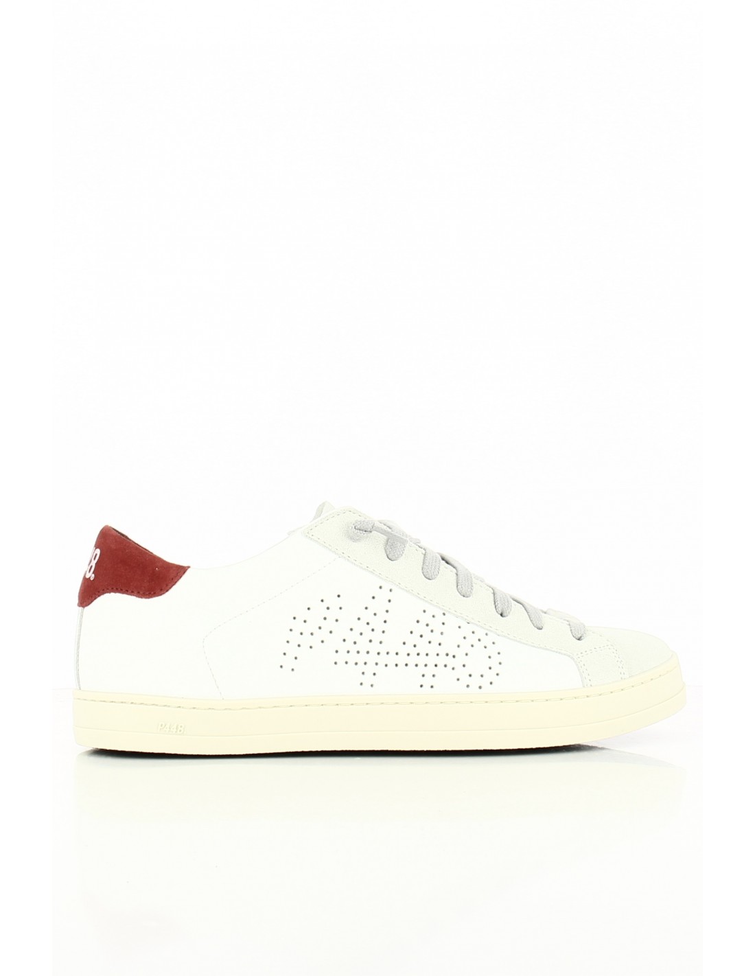 p448 Baskets de ville Homme corjohn blanc/rouge