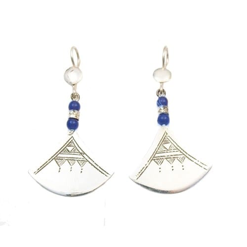 Boucles d'oreille shat shat bleu