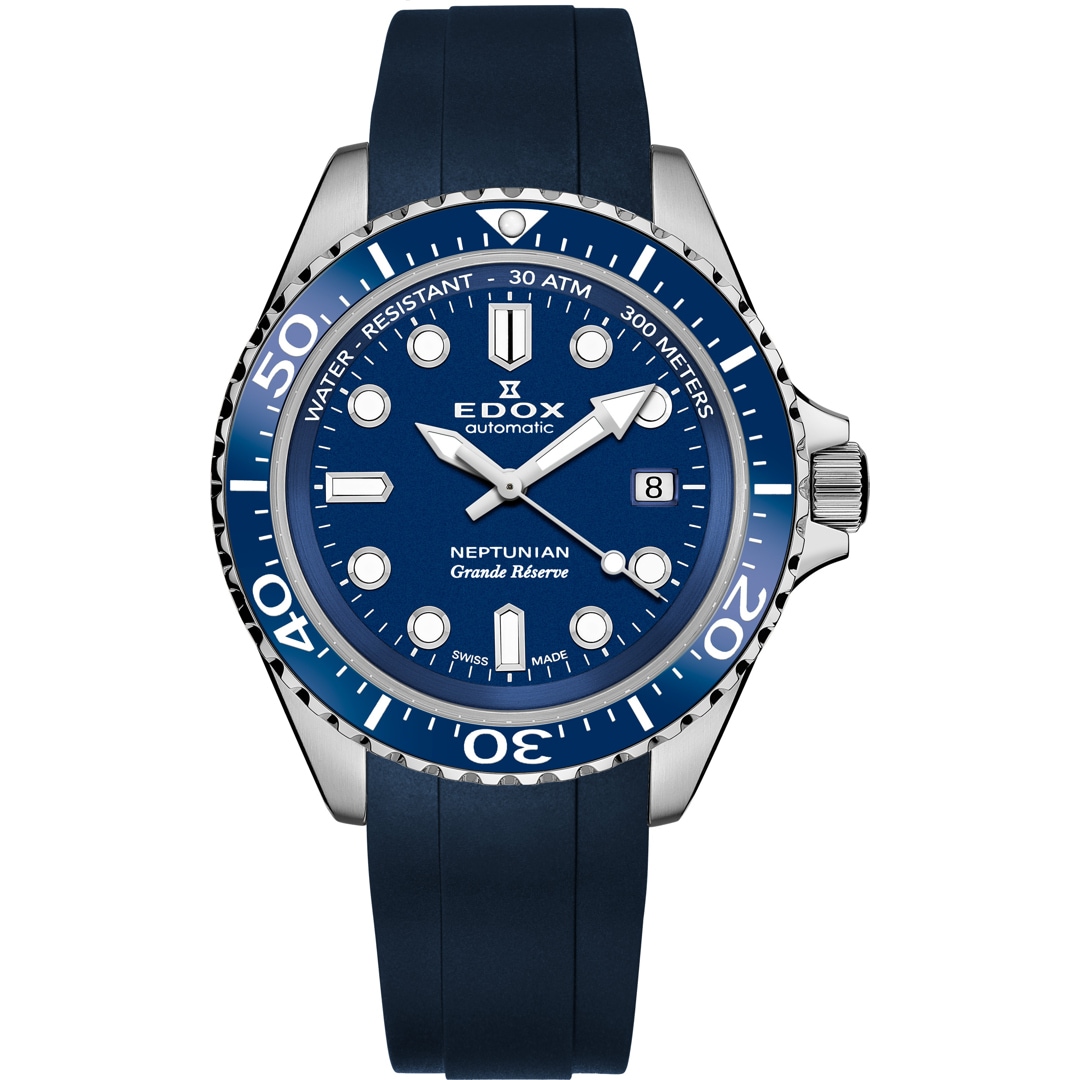 Edox Neptunian Grande Réserve Date Automatic Blau