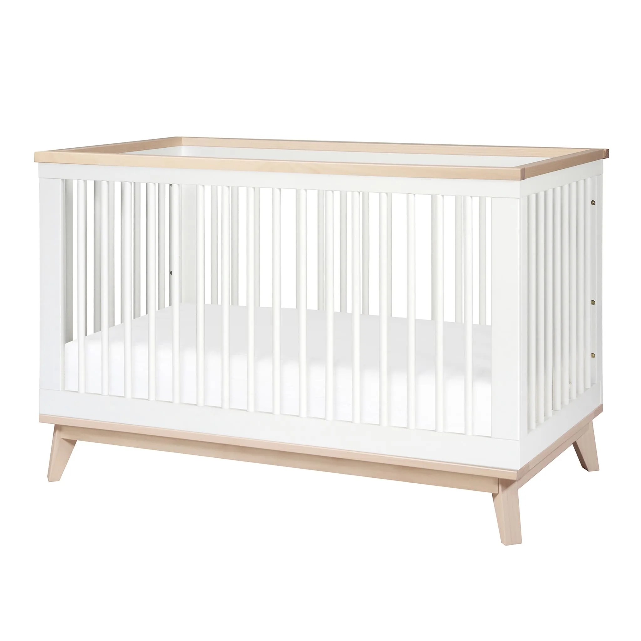 Babyletto Couchette Convertible 3 en 1 Scoot - Blanc  Naturel Lavé