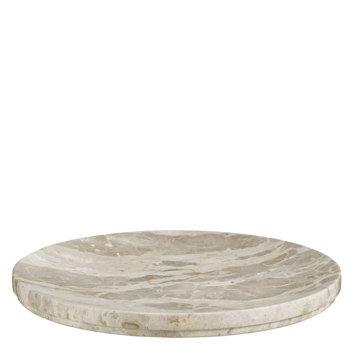 Decoratie bord marmer beige - h3xd40cm