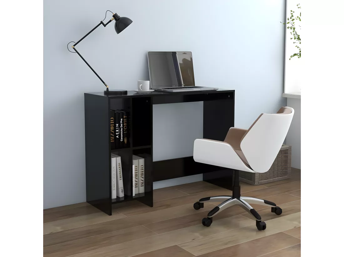 Bureau d'ordinateur portable Noir 102,5x35x75 cm Aggloméré