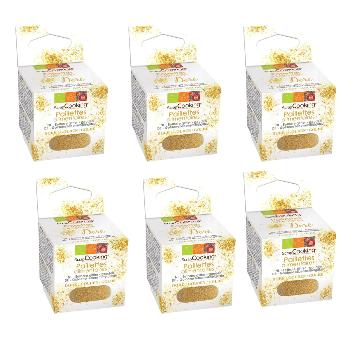 Paillettes alimentaires dorées 30 g Scrapcooking