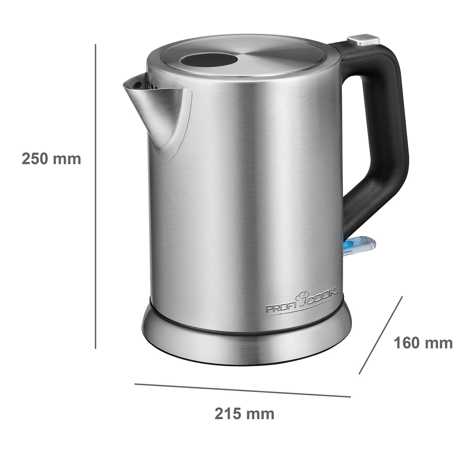 ProfiCook Wasserkocher PC-WKS 1106 Edelstahl 1 Liter 2200 Watt