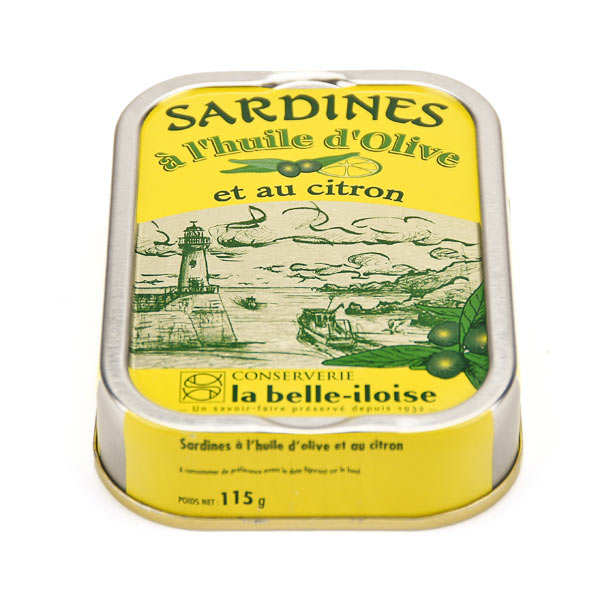 Sardines à l'huile d'olive et au citron en conserve