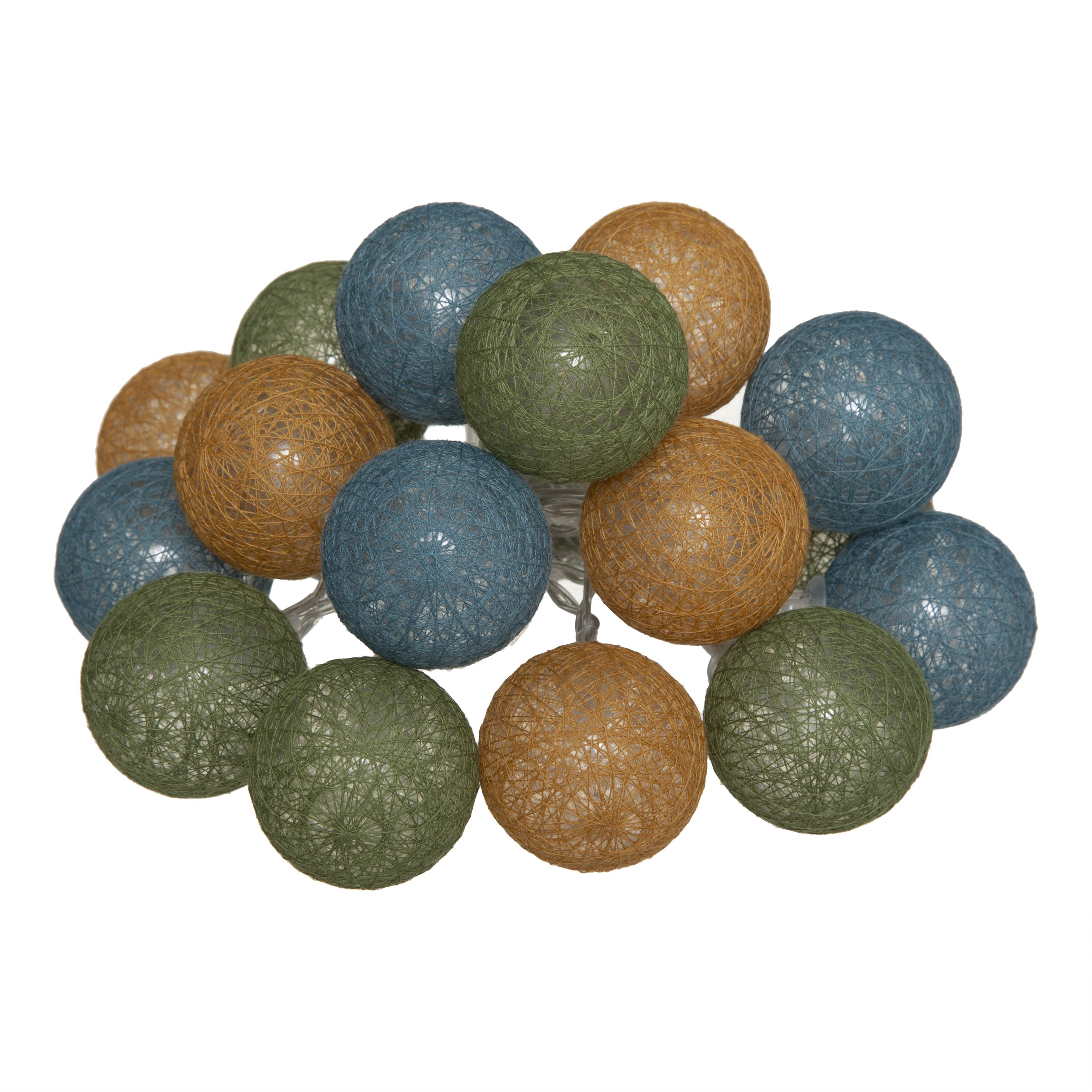 GUIRLANDE LED PILE 16 BOULES ARMY D.3.5CM