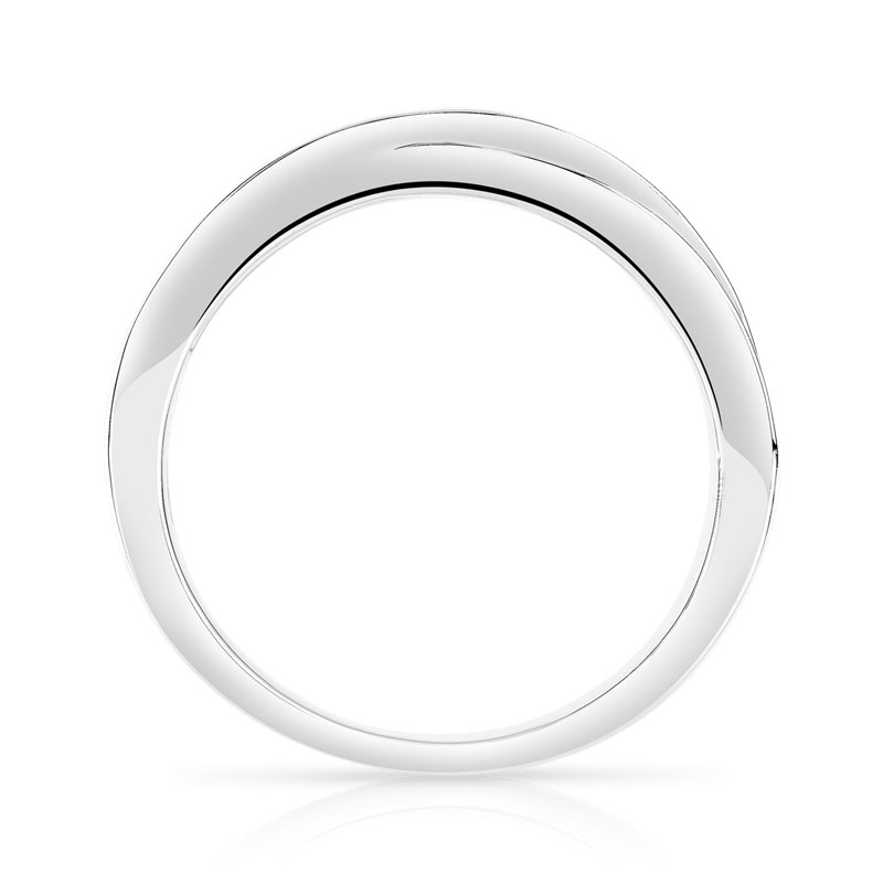 Bague or 750 blanc diamant