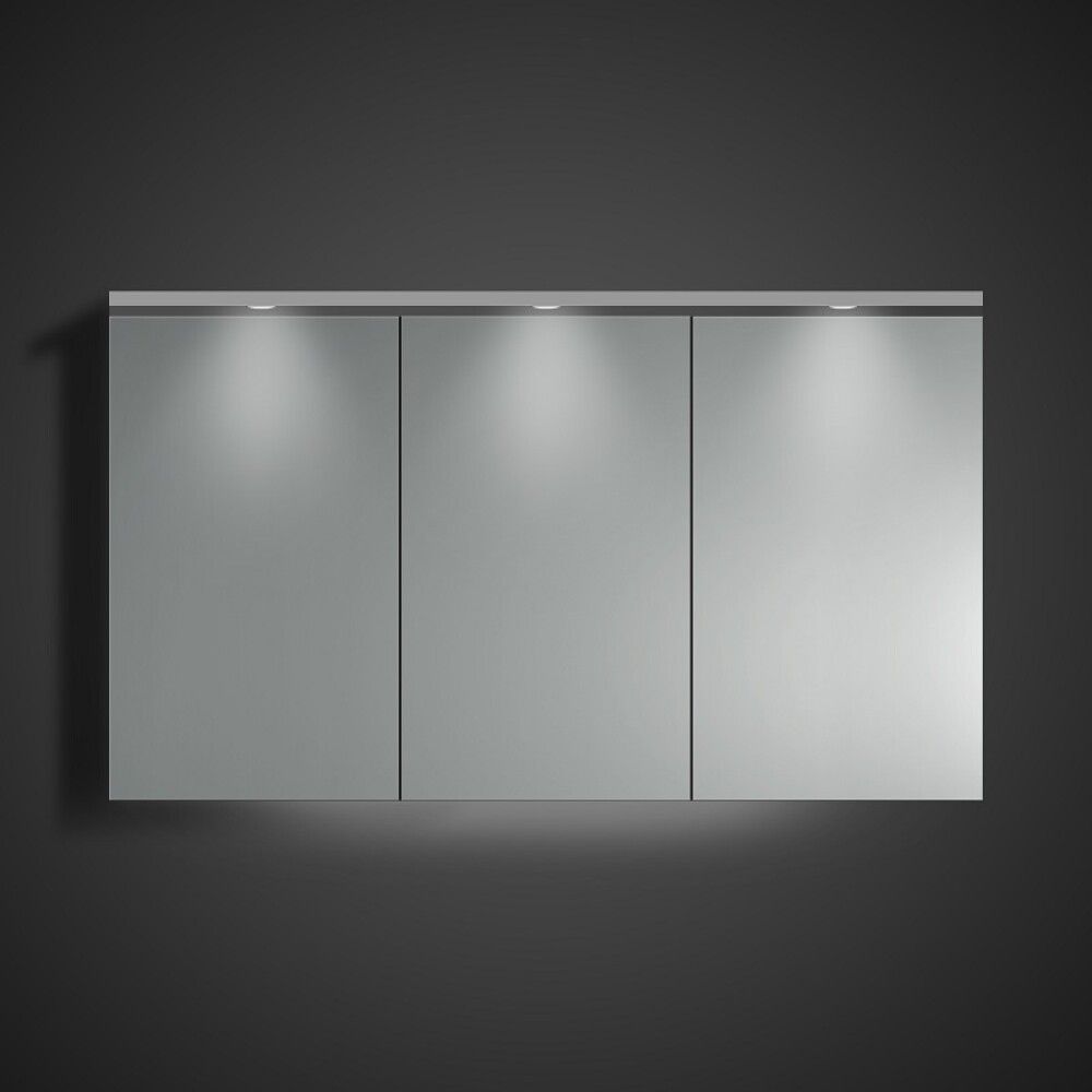 SPEILSKAP KANTET LYSRAMPE CAMARGUESKÄRGÅRD GRÅ 120 CM