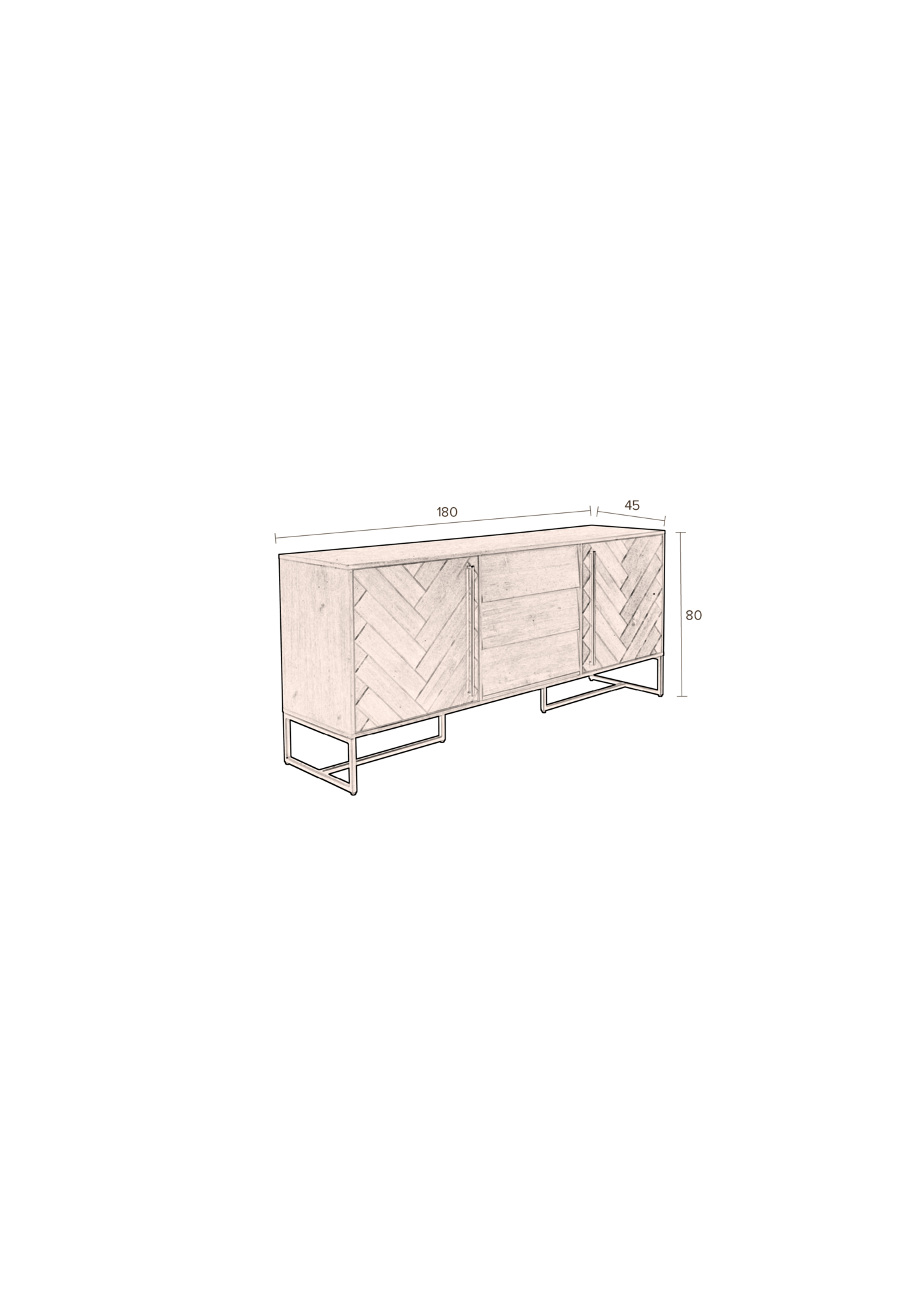 Dressoir Class Hoog Bruin