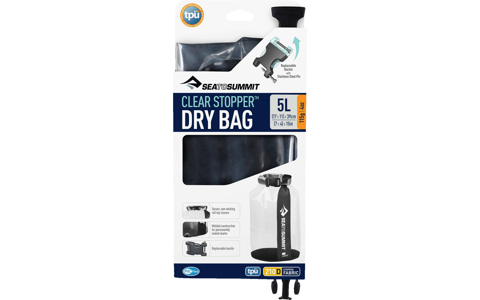 Sea to Summit Clear Stopper Dry Bag Trockensack 5 Liter