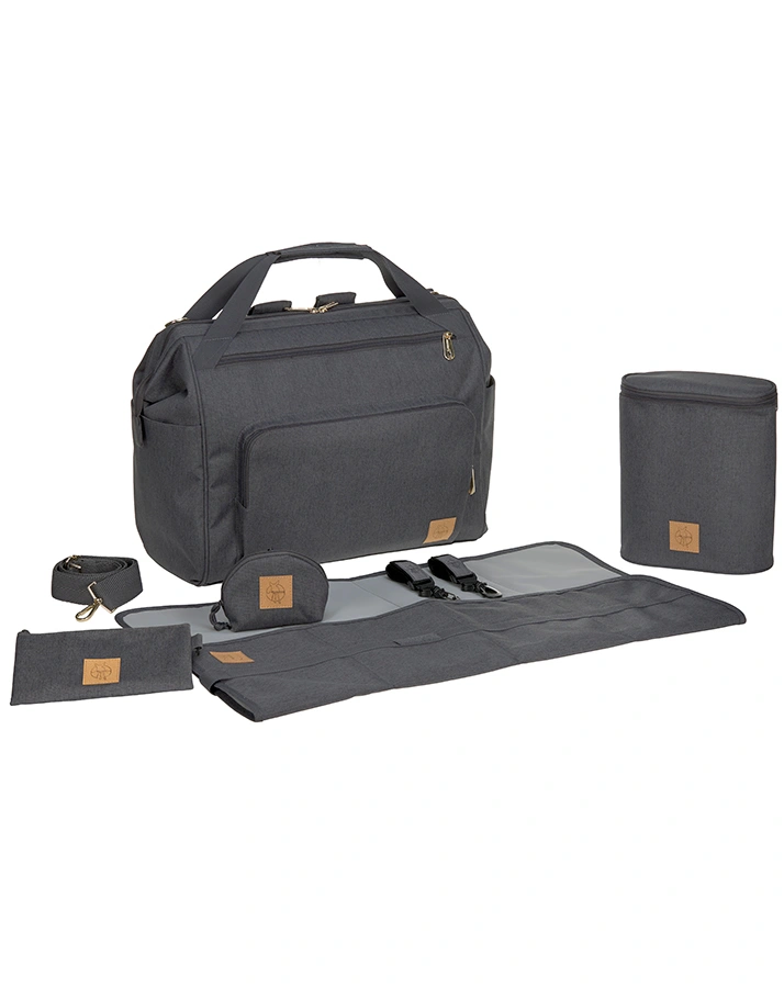 Wickeltasche GLA GOLDIE (40x33x18) für Zwillinge in anthrazit