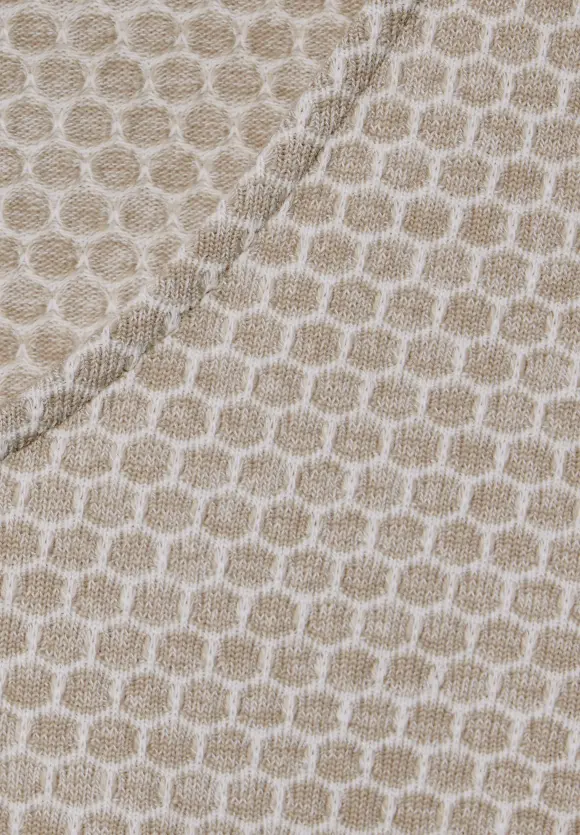 V-Ausschnitt Shirt - spring sand melange
